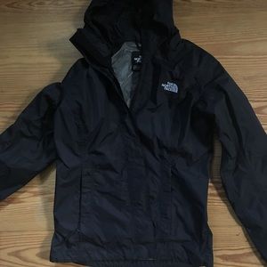North face black windbreaker